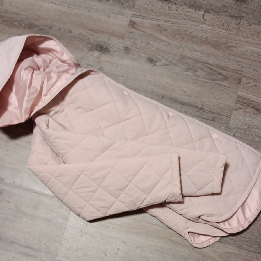 Pink Quilted Hooded Jacket